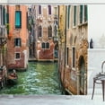 thumbnail image 1 of Ambesonne Venice Shower Curtain, Famous Streets on Water, 69"Wx70"L, Multicolor, 1 of 3
