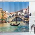 thumbnail image 1 of Ambesonne Venice Shower Curtain, Sunny Day in City Travel, 69"Wx70"L, Multicolor, 1 of 3
