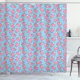thumbnail image 1 of Ambesonne Vibrant Shower Curtain, Cartoon Piglets Wings, 69"Wx70"L, Pale Pink Pale Blue, 1 of 5
