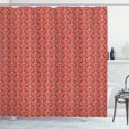 thumbnail image 1 of Ambesonne Vibrant Shower Curtain, Vintage Look Geometric Art, 69"Wx84"L, Salmon Warm Taupe, 1 of 5