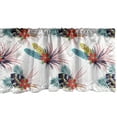 thumbnail image 1 of Ambesonne Vibrant Window Valance, Repetitive Tropical Leaves Wild Flowers, Curtain Valance for Kitchen Bedroom Decor with Rod Pocket, 54" X 18", White Multicolor, 1 of 2