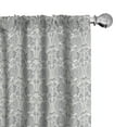 thumbnail image 1 of Ambesonne Victorian Window Curtains, Continuous Floral Motif, Each 28" W x 95" L, Eggshell and Purpleblue, 1 of 5