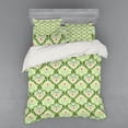 thumbnail image 1 of Ambesonne Victorian Bedding Set 4 Pcs, Floral Damask Baroque, Queen, Green Mint, 1 of 3