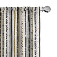 thumbnail image 1 of Ambesonne Victorian Curtains, Vertical Lines Rounds, Pair of 28"x84", Black Yellow, 1 of 5