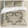 thumbnail image 1 of Ambesonne Victorian Duvet Cover Sets, Valentine's Day Taupe, 2-Queen, Taupe Tan, 1 of 7