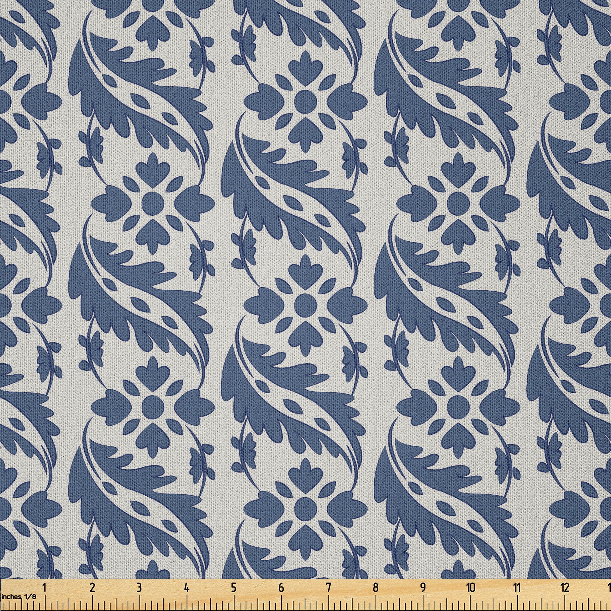 Ambesonne Victorian Fabric by the Yard Microfiber, Antique Motifs ...