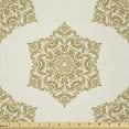 thumbnail image 1 of Ambesonne Victorian Fabric by the Yard Microfiber, Damask Inspired Motifs, 2 Yards, Eggshell Dark Khaki, 1 of 2