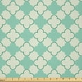 thumbnail image 1 of Ambesonne Victorian Fabric by the Yard Microfiber, Floral Motif Feminine, 3 Yards, Mint Emerald Pale Green, 1 of 1