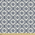 thumbnail image 1 of Ambesonne Victorian Fabric by the Yard Upholstery, Classic Victorian Motifs, 10 Yards, Violet Blue and Eggshell, 1 of 5