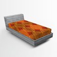 thumbnail image 1 of Ambesonne Victorian Fitted Sheet, Flower Medieval Tones, Twin XL Size, Mustard Orange, 1 of 2