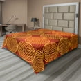 thumbnail image 1 of Ambesonne Victorian Flat Sheet, Flower Medieval Tones, Queen Size, Mustard Orange, 1 of 1
