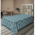 thumbnail image 1 of Ambesonne Victorian Flat Sheet, Retro French Fashion, TwinXL Size, Navy Blue Cream, 1 of 1
