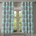 thumbnail image 1 of Ambesonne Victorian Grommet Curtain, Rococo Era Designs, 50" x 63", Pale Blue Ivory, 1 of 6
