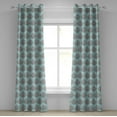 thumbnail image 1 of Ambesonne Victorian Grommet Curtain, Rococo Era Designs, 50" x 96", Pale Blue Ivory, 1 of 6