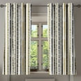 thumbnail image 1 of Ambesonne Victorian Grommet Curtain, Vertical Lines Rounds, 50" x 54", Black Yellow, 1 of 6