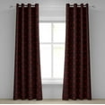 thumbnail image 1 of Ambesonne Victorian Grommet Curtain, Vintage Curlicue Forms, 50" x 120", Charcoal Grey and Ruby, 1 of 6
