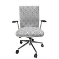 thumbnail image 1 of Ambesonne Victorian Office Chair Cover Stretchable High Back, Hatched Curlicue Motif, Dark Blue Grey Pale Blue, 1 of 6