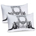 thumbnail image 1 of Ambesonne Victorian Pillow Sham 2 Pack, Roman Design, 30"x20", Black and White, 1 of 3