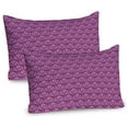 thumbnail image 1 of Ambesonne Victorian Pillow Sham 2 Pack, Scrolling Damask Rococo, 36"x20", Purple Pale Pink, 1 of 3