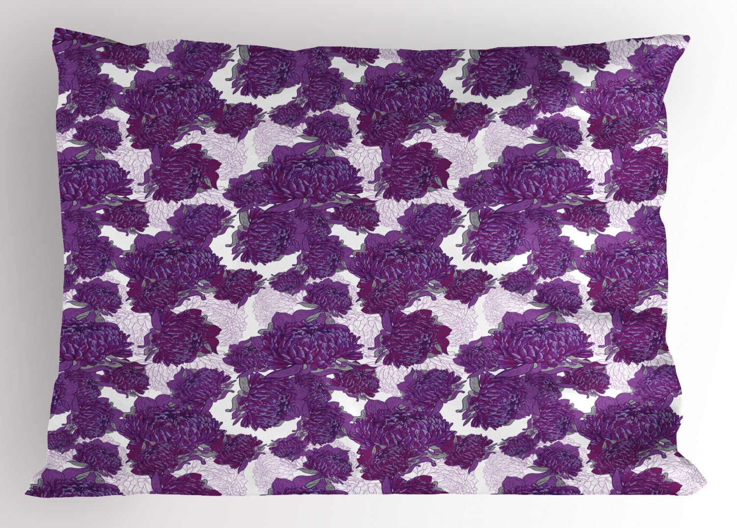 Ambesonne Victorian Pillow Sham, Allium Flower Petals, 26" X 20