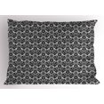 thumbnail image 1 of Ambesonne Victorian Pillow Sham, Antique Floral Swirls, 26" X 20", Black and White, 1 of 2
