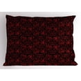 thumbnail image 1 of Ambesonne Victorian Pillow Sham, Vintage Curlicue Forms, 36" X 20", Charcoal Grey and Ruby, 1 of 2