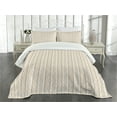 thumbnail image 1 of Ambesonne Victorian Quilted Bedspread Set 3 Pcs, Swirls Baroque Style, King Size, Cream Tan, 1 of 5
