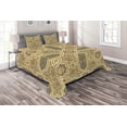 thumbnail image 1 of Ambesonne Victorian Quilted Coverlet 3 Pcs, Botanical Inspired Motif, Queen Size, Multicolor, 1 of 2