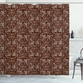 thumbnail image 1 of Ambesonne Victorian Shower Curtain, Floral Ivy Swirls Print, 69"Wx70"L, Redbrown Taupe, 1 of 4