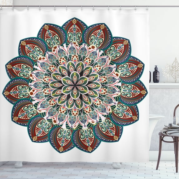 Ambesonne Victorian Shower Curtain, Mandala, 69"Wx70"L, Multicolor