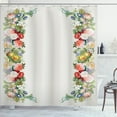 thumbnail image 1 of Ambesonne Victorian Shower Curtain, Rose Garland Pastel, 69"Wx84"L, Red Yellow Green, 1 of 5