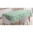 thumbnail image 1 of Ambesonne Victorian Tablecloth Rectangular Table Cover, Floral Motif Feminine, 60"x90", Mint Emerald Pale Green, 1 of 4