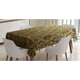 thumbnail image 1 of Ambesonne Victorian Tablecloth Rectangular Table Cover, Times Classic, 52"x70", Cream Tan Umber, 1 of 4