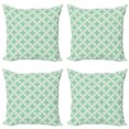 thumbnail image 1 of Ambesonne Victorian Throw Pillow Cover 4 Pack, Floral Motif Feminine, 16", Mint Emerald Pale Green, 1 of 2