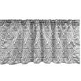 thumbnail image 1 of Ambesonne Victorian Window Valance, Hatched Curlicue Motif, 54" X 12", Dark Blue Grey Pale Blue, 1 of 3