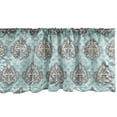 thumbnail image 1 of Ambesonne Victorian Window Valance, Rococo Era Designs, 42" x 18", Pale Blue Ivory, 1 of 3