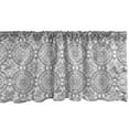 thumbnail image 1 of Ambesonne Victorian Window Valance, Vintage Curls Tile, 54" X 12", Dimgray White, 1 of 3