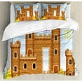 thumbnail image 1 of Ambesonne Video Game Duvet Cover Set, Castle Leisure Hobby, Calking, Pale Caramel Blue, 1 of 6