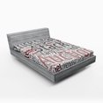 thumbnail image 1 of Ambesonne Video Game Fitted Sheet, Noob Online Game, Queen Size, White Grey Pink, 1 of 2