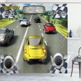 thumbnail image 1 of Ambesonne Video Game Shower Curtain, Sports Racing Theme, 69"Wx75"L, Multicolor, 1 of 5
