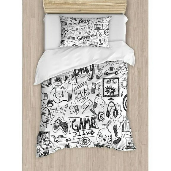 Ambesonne Video Games Duvet Cover Set