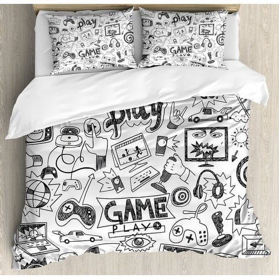 Ambesonne Video Games Duvet Cover Set