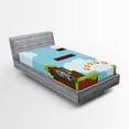 thumbnail image 1 of Ambesonne Video Games Fitted Sheet, Arcade Knight 9 's, Twin XL Size, Multicolor, 1 of 3