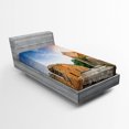 thumbnail image 1 of Ambesonne View Fitted Sheet, Monument Cliffs, Twin Size, Grey Blue, 1 of 2