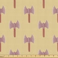 thumbnail image 1 of Ambesonne Viking Fabric by the Yard Upholstery, Scandinavian Equipment Art, 10 Yards, Pastel Brown and Pale Grey, 1 of 5