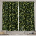 thumbnail image 1 of Ambesonne Vines Kitchen Curtains, Dark Tones Abstract Ivy Grape, 55"x45", Olive Green Dark Green, 1 of 3