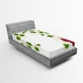 thumbnail image 1 of Ambesonne Vineyard Fitted Sheet, Cluster Ivy Fresh, Twin Size, Green Purple, 1 of 2