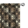 thumbnail image 1 of Ambesonne Vintage Window Curtains, Art Deco Gatsby Squares, Each 28" W x 95" L, Black Camel and Champagne, 1 of 4