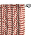thumbnail image 1 of Ambesonne Vintage Window Curtains, Big Small Polka Dots, Each 28" W x 63" L, Cream and Dark Coral, 1 of 5