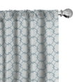 thumbnail image 1 of Ambesonne Vintage 4-Panel Curtains, Checkered Simple Retro, 56"x84", White Blue, 1 of 4
